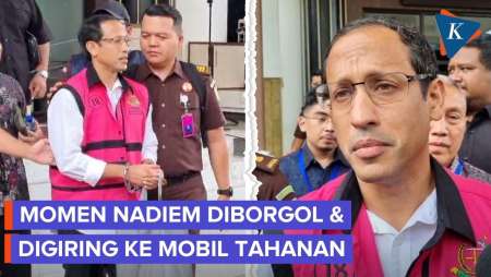 Nadiem Diborgol dan Pakai Rompi Pink Usai Diperiksa Kejaksaan, Sebut Masa Sulit