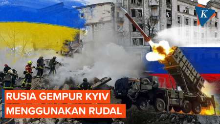 Rudal Balistik dan Jelajah Rusia Gempur Ibu Kota Ukraina