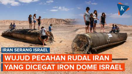 Wujud Pecahan Rudal Iran yang Dicegat Iron Dome Israel