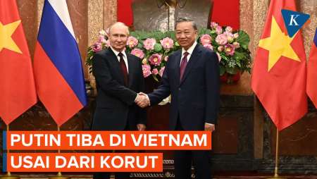 Momen Putin Tiba di Vietnam Usai Kunjungan dari Korut