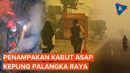Potret Kabut Asap Berbahaya Kepung Palangka Raya, Kasus ISPA Melonjak