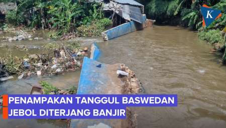 Penampakan Tanggul Baswedan Di Jaksel Yang Jebol Diterjang Banjir