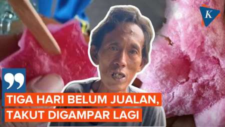 Tak Lagi Dagang Usai Dituduh Polisi, Pedagang Es Gabus: Saya Takut Digampar Lagi!