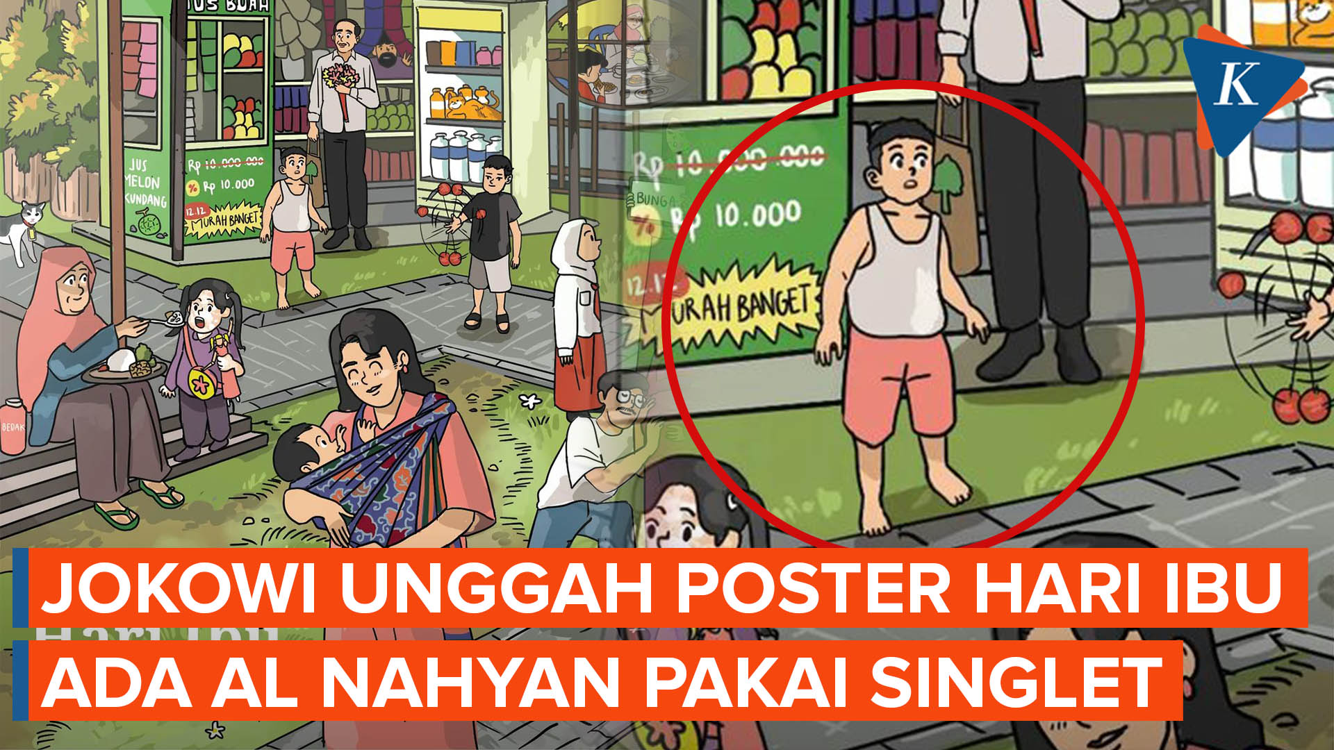 Jokowi Unggah Poster Ucapan Hari Ibu, Ada Sosok Al Nahyan Pakai Singlet