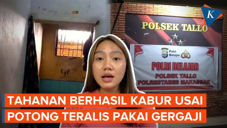 Tahanan Kabur di Polsek Tallo Makassar Setelah Potong Teralis Pakai Gergaji