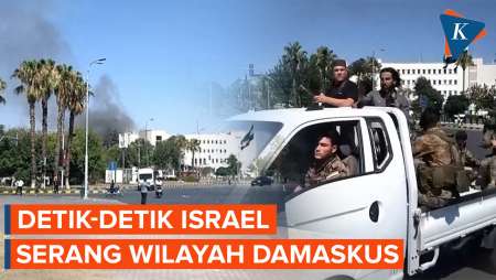 Detik-detik Israel Serang Damaskus, Asap Membumbung dan Sirine Menggema