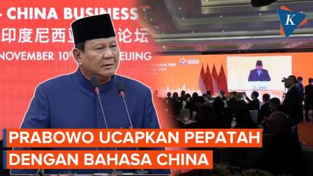 Saat Prabowo Ungkapkan Pepatah Bahasa China saat Berpidato di Beijing