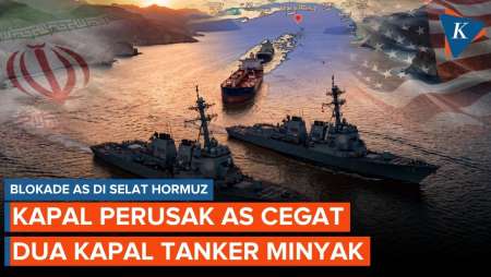 Kapal Perusak AS Cegat 2 Kapal Tanker Yang Mau Tinggalkan Pelabuhan Iran Di Selat Hormuz