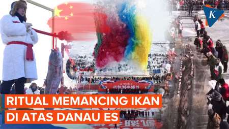 Melihat Orang China Memancing Ikan Di Danau Beku...