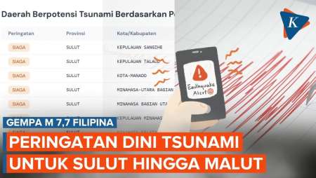 Gempa Filipina M 7,7: BMKG Terbitkan Peringatan Dini Tsunami Untuk Sulut Hingga Maluku Utara