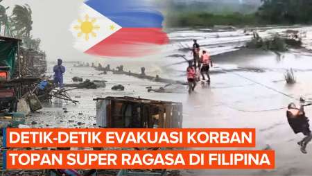 Momen Penyelamatan Korban Banjir akibat Topan Super Ragasa di Filipina