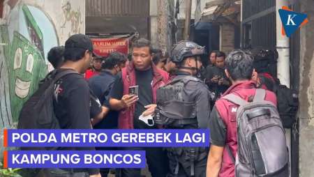 Momen Dramatis Polisi Gerebek Kampung Boncos