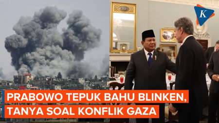 Prabowo Tepuk Bahu Blinken, Tanya Langkah Konkret AS Hentikan Konflik Gaza