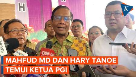 Momen Mahfud MD bersama Hary Tanoe Temui Ketua Persekutuan Gereja Indonesia