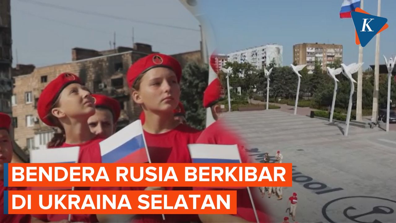 Rusia Rayakan Hari Bendera di Mariupol