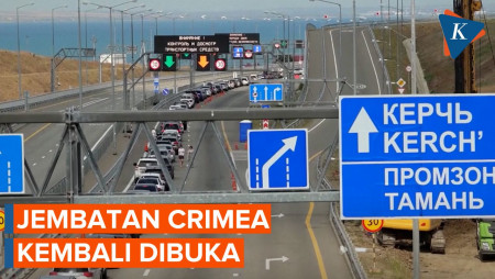 Lalu Lintas Macet Usai Jembatan Crimea Kembali Dibuka