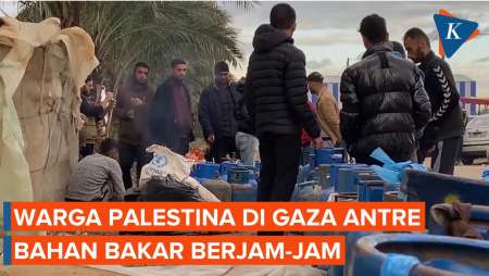 Warga Gaza Antre Bahan Bakar di Tengah Gencatan Senjata