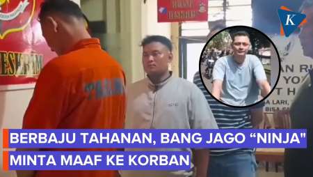 Menunduk, Bang Jago Pengendara Ninja Minta Maaf Ke Korban Yang Dipukulnya