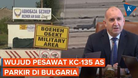 Wujud Pesawat KC-135 AS Parkir di Bulgaria, Potong Jarak Gempur Iran?
