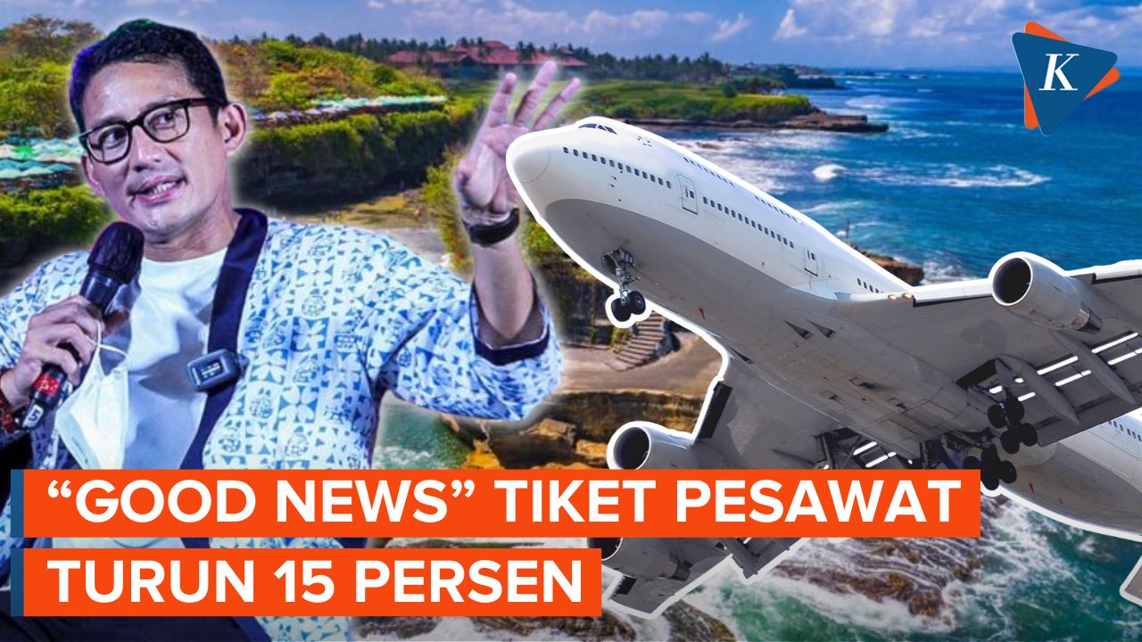 Sandiaga Uno Pastikan Harga Tiket Pesawat Turun 15 Persen
