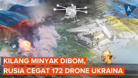 Rusia Diserbu Ratusan Drone Ukraina dalam Semalam!
