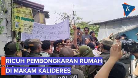 Rumah Di Lahan Makam Kalideres Dibongkar Paksa, Warga Ricuh