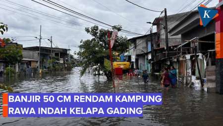 Situasi Banjir 50 Cm Di Kampung Rawa Indah Kelapa Gading