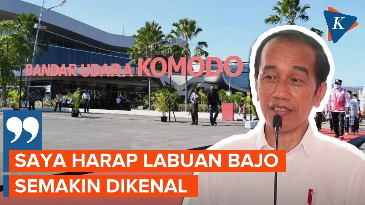 Momen Jokowi Resmikan Perluasan Bandara Komodo