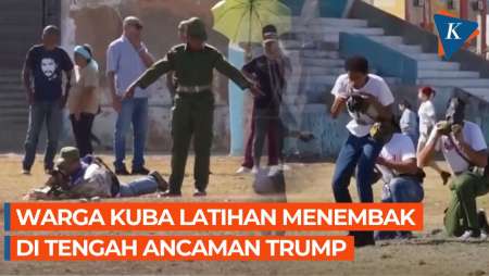 Siaga Agresi Militer AS, Warga Sipil Kuba Berlatih Menembak