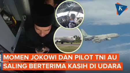 Hangat di Udara, Jokowi Berbalas Doa dengan Pilot Jet Tempur Pengawalnya