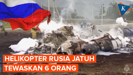 Tabrak Kabel Listrik, Helikopter Rusia Jatuh Tewaskan 6 Orang 