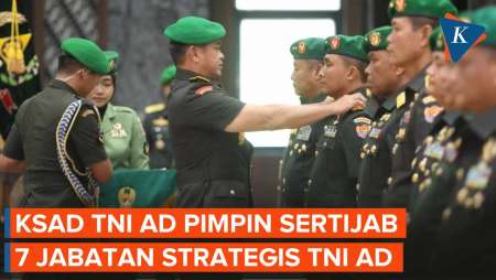 Momen KSAD Maruli Pimpin Sertijab 7 Jabatan Strategi TNI AD