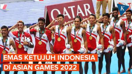 Indonesia Raih Medali Emas Ke-7 di Ajang Asian Games 2022 Men’s Dragon Boat 1000m