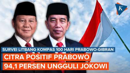 Survei Litbang Kompas 100 Hari Kinerja Prabowo-Gibran, Citra Positif Prabowo Ungguli Jokowi