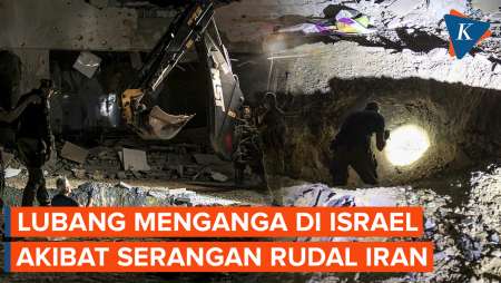 Penampakan Kawah yang Terbentuk di Israel akibat Serangan Rudal Iran