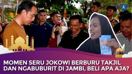 Momen Jokowi Ngabuburit Borong Takjil, Beli Apa Saja?