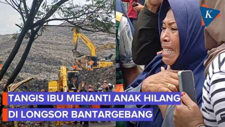 Tangisan Ibu Menanti Anak yang Hilang di Longsor Bantargebang