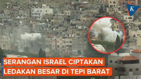 Detik-detik Ledakan Besar di Kamp Pengungsi Tepi Barat akibat Serangan Israel