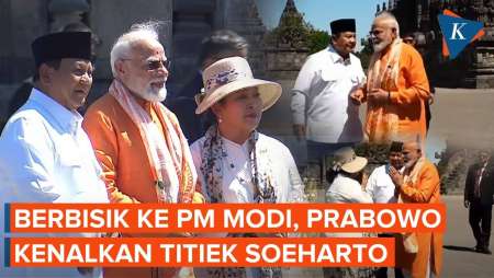 Momen Prabowo Berbisik Ke PM Modi Kenalkan Sosok Titiek Soeharto