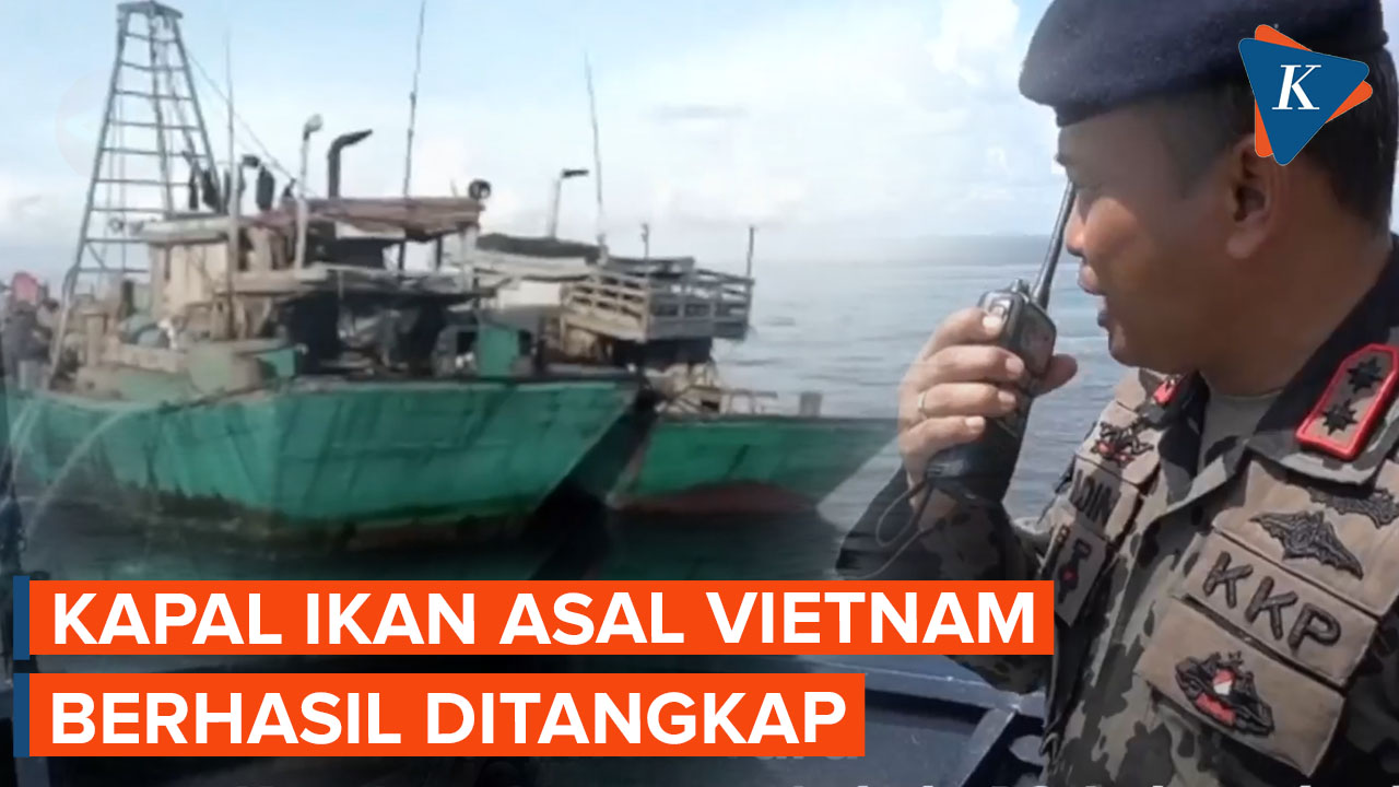 Dua Kapal Ikan Asal Vietnam Membawa 11 Ton Ikan Berhasil Ditangkap di Perairan Natuna Utara