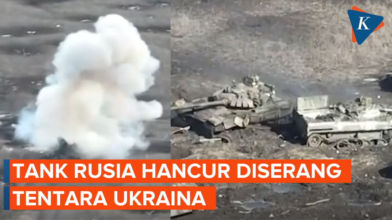 Tank-Tank Rusia Dihancurkan Tentara Ukraina Saat Dekati Kota Vuhledar