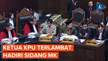 Momen Ketua MK Tanya Keberadaan Ketua KPU yang Telat Hadiri Sidang Sengketa Pilpres 202