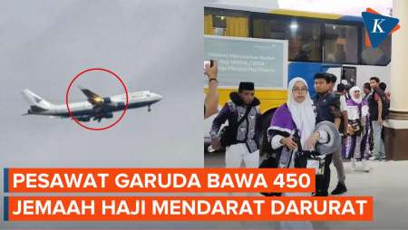 Pesawat Garuda Bawa 450 Jemaah Haji Sulsel Mendarat Darurat, Ada Percikan Api di Mesin