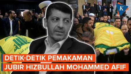 Detik-detik Pemakaman Mohammed Afif, Jubir Hizbullah yang Tewas dalam Serangan Israel di Beirut