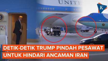 Taktik Trump Diam-diam Tukar Pesawat, Pindah Ke Truk Katering Hindari Ancaman Iran
