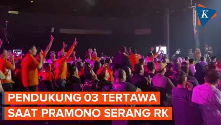 Momen Pendukung 03 Tertawa Saat Pramono Tanya soal Disneyland ke Ridwan Kamil