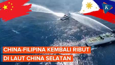 Detik-detik China Usir Kapal Filipina Pakai Meriam Air, Dinilai Menyusup Secara Ilegal