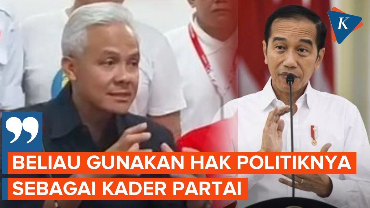 Soal Cawe-cawe, Ganjar Sebut Jokowi Sedang Gunakan Hak Politik