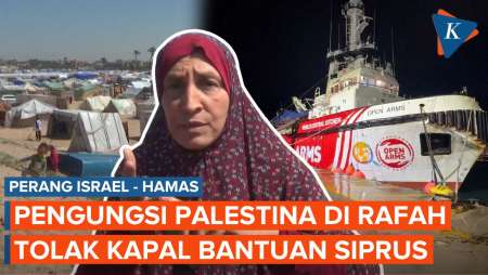 Pengungsi Palestina di Rafah Gaza Tolak Kapal Bantuan dari Siprus