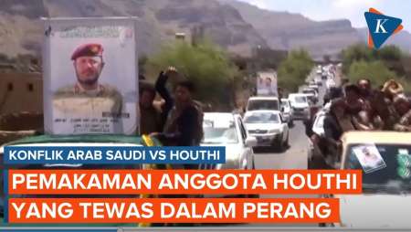 Momen Pemakaman Anggota Houthi Yang Tewas Dalam Pertempuran Lawan Pasukan Pro-Saudi